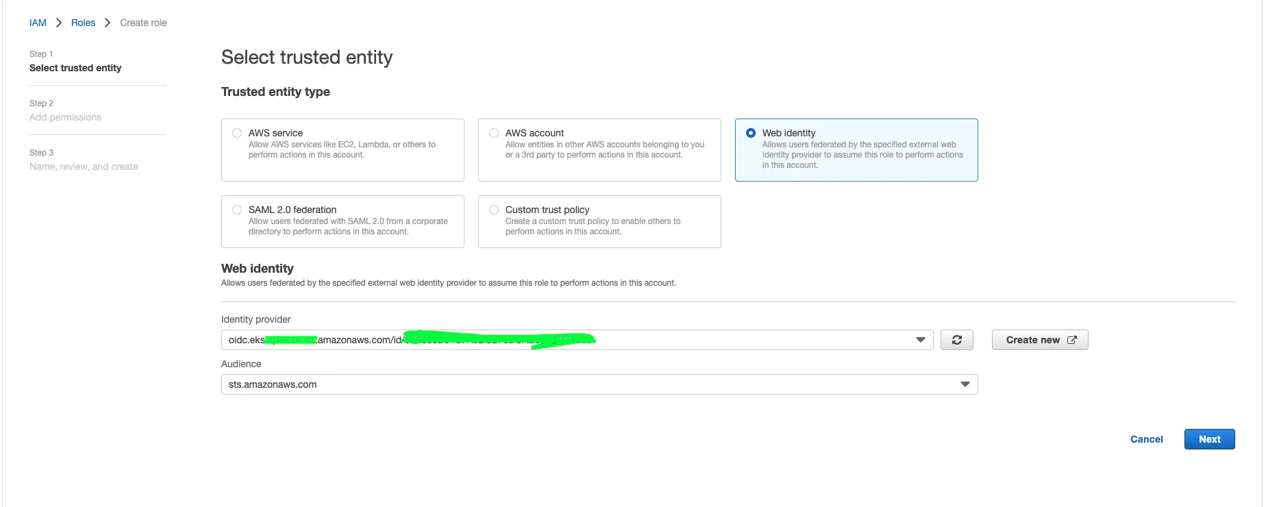 AWS WEB IDENTITY