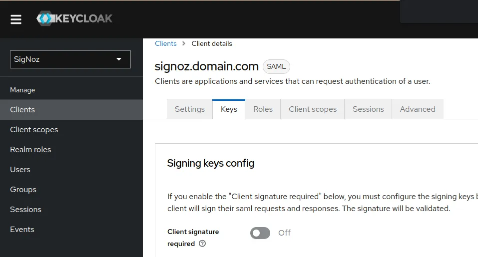 Client signature required